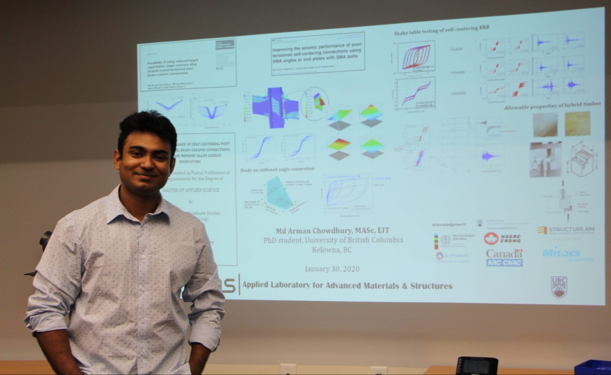 Arman chowdhury  Applied Laboratory for Advanced Materials and Structures